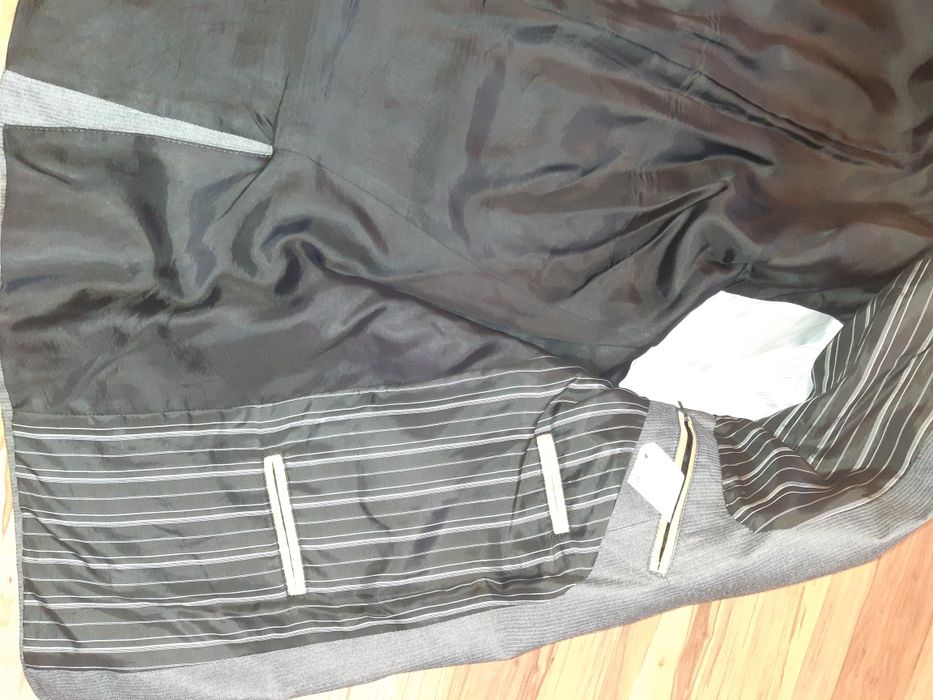 Marynarka Męska Kolor Szary w Paski