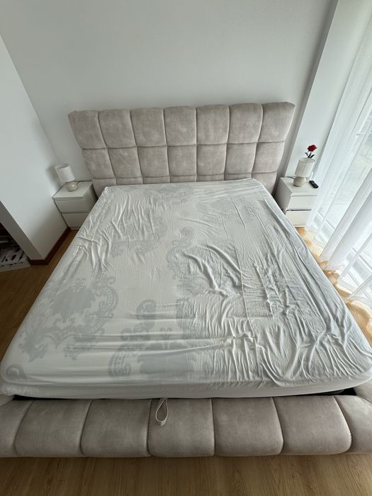 Cama Elite 180x200  com estrado elevatorio + colchão molas ensacadas