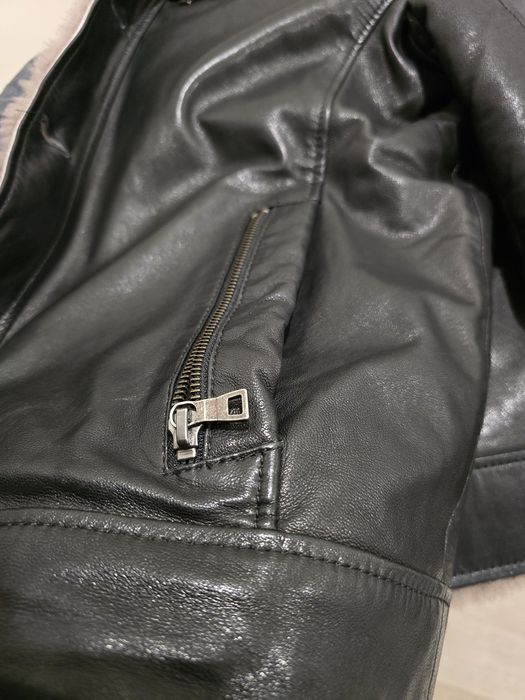 Шкіряна зимова куртка на хутрі / дублянка, нова чоловіча, L Xl 50 - 52