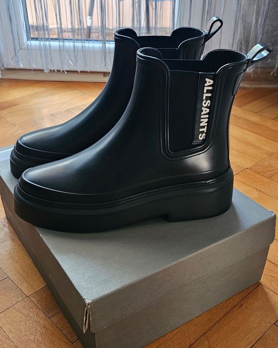 Gumowe botki AllSaints Hetty Logo Rubber Ankle Boots