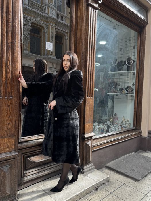 Норковая шуба длинная