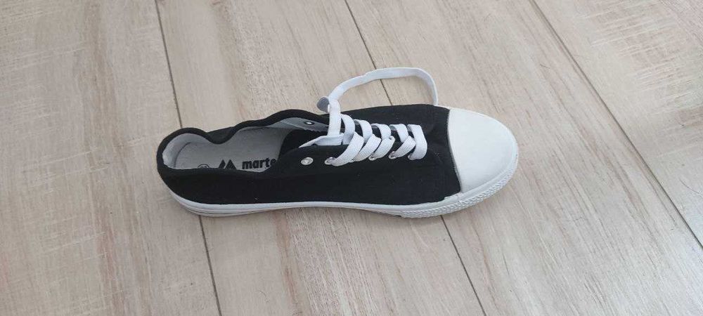 trampki męskie bialo-czarne, rozmiar 42, używane