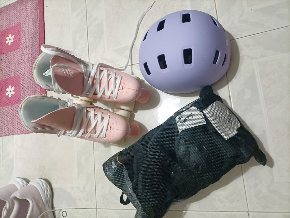 Patins capacete e proteções