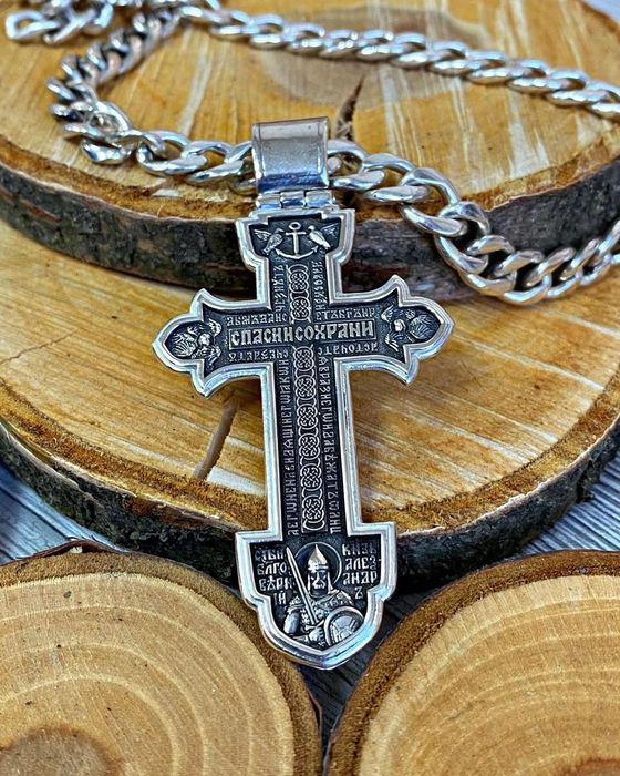 Срібний хрестик ладанка серебряная срібло серебро крестик кулон  925