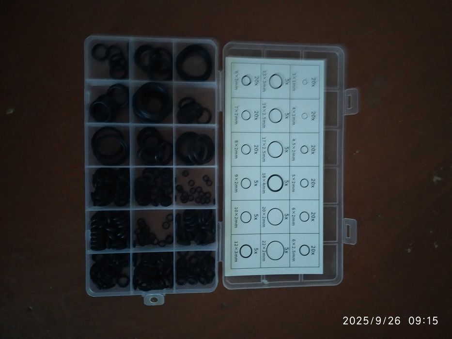 Набір кілець ущільнювачів O-ring 3mm-22mm