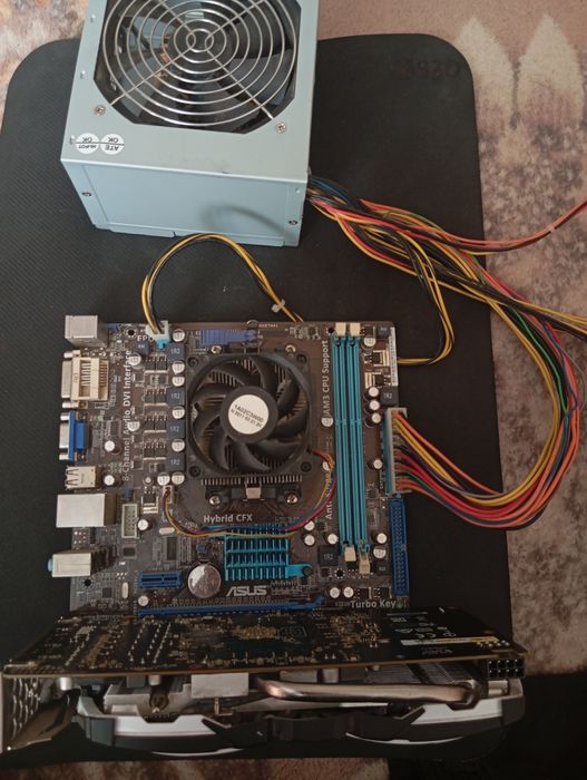 КОМПЛЕКТ мать+бп