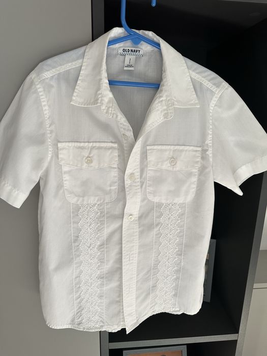 Дитяча біла  срочка  Old Navy, 7-8 років, біла машинна вишивка