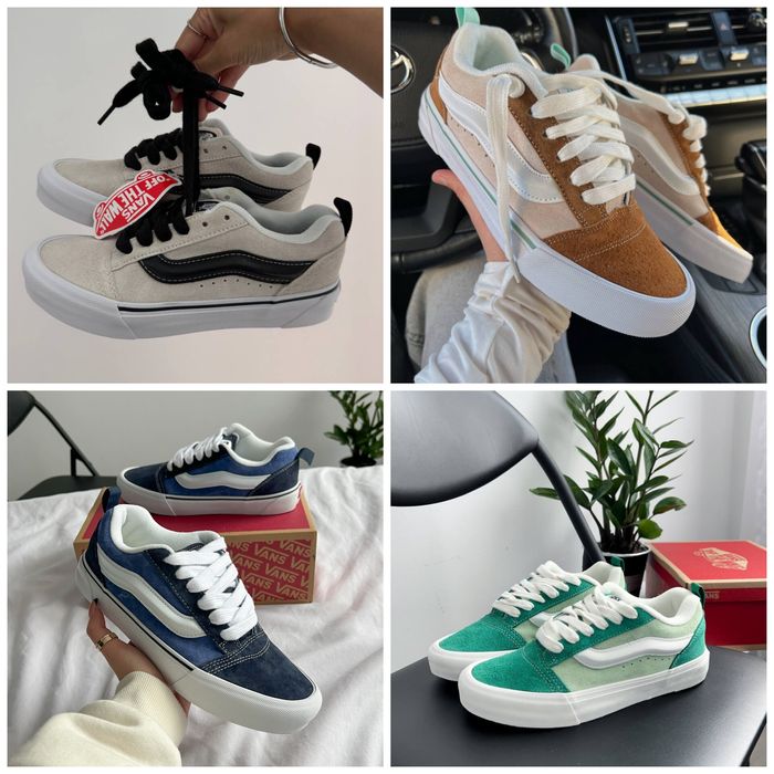 р36-45 Кеди Vans KNU skool black white pink grey beige blue