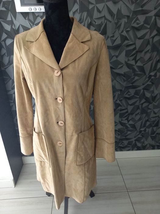 Elegancki płaszczyk zamszowy/jelonek Fashion XiuXian odM-L.