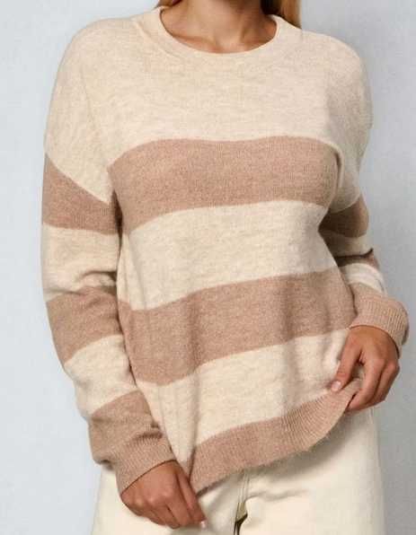sweter w paski  L