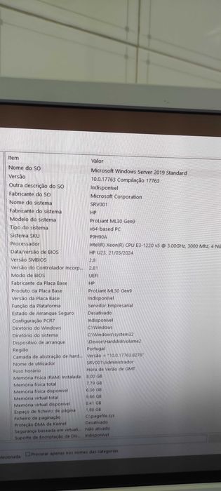 Servidor HP Proliant ML30 Gen9