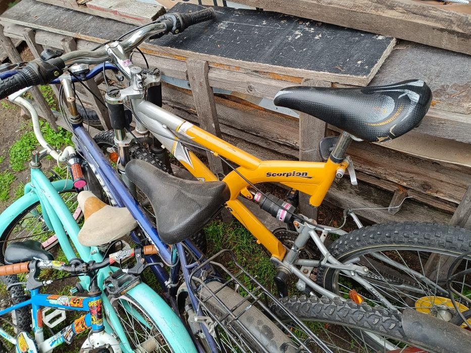 6 rowerów w różnych stanach cena za całość