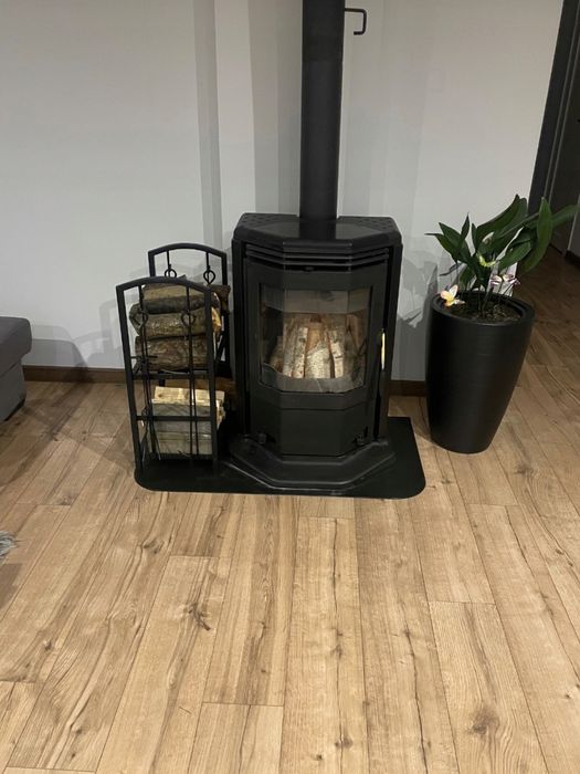 Kosz na Drewno Kominkowe Stojak Metalowy Akcesoria Przybory do Kominka