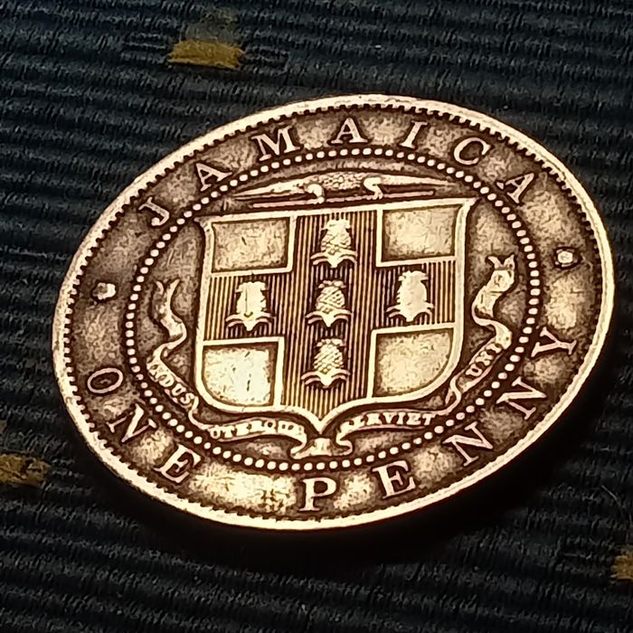 moeda one penny 1909 jamaica