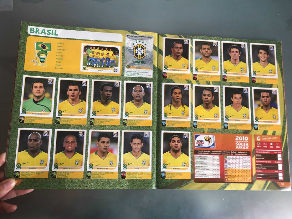 Caderneta Mundial futebol africa sul 2010 album cromos panini seleçao