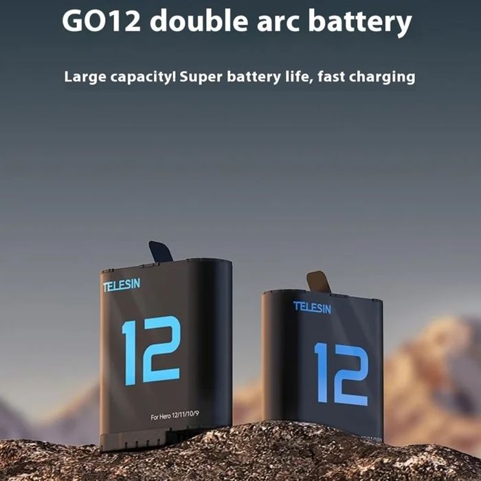 TELESIN зарядний пристрій та акумулятори  для GoPro Hero 12 / 11 / 10