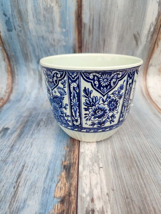 Unikat - Osłonka - Doniczka DELFT - Royal Sphinx - Holandia - vintage