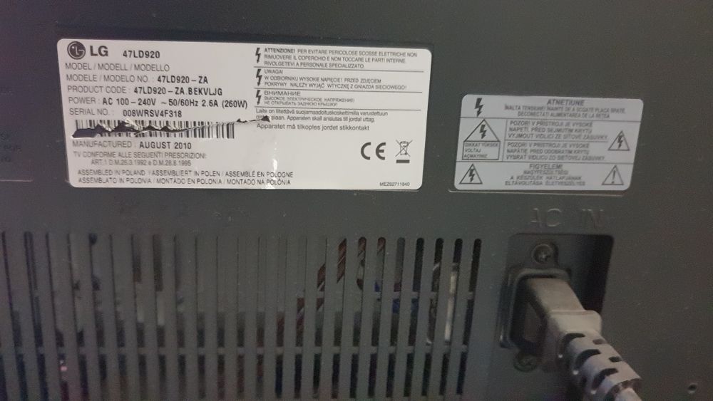 Телевізор LG 47LD920-ZA