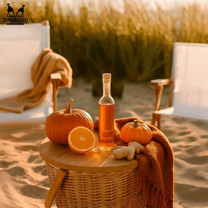 1x Butelka na nalewki soki FUTURA 250 ml z KORKIEM SYNTETYCZNYM