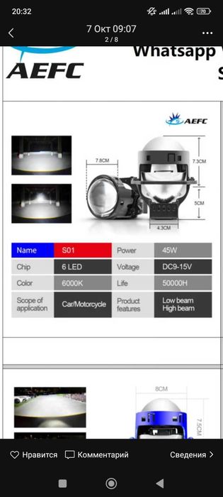 Bi led светодиодные линзы 3 дюйма 45вт Цена за 1 шт 899грн