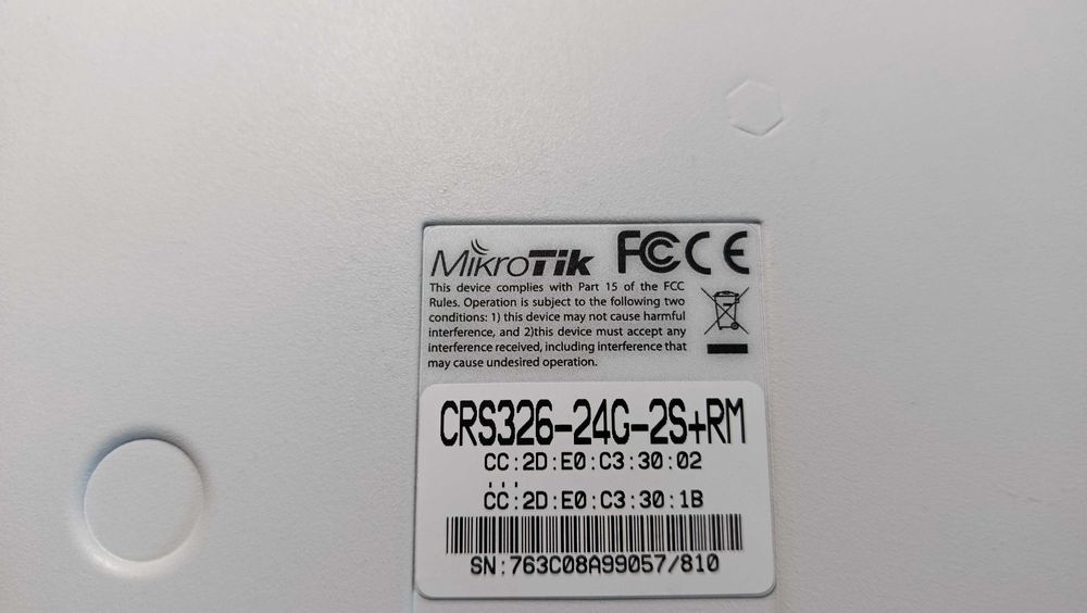 Комутатор мережевий Mikrotik CRS326-24G-2S+RM