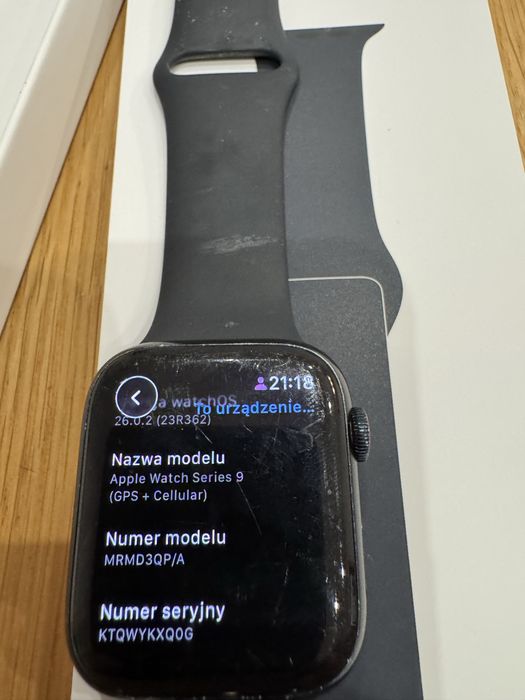Apple watch 9 (gos+cellular) pojemność 64 gb