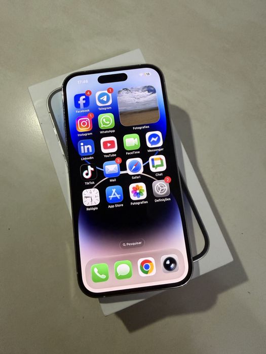 iPhone 14 Pro 256GB Preateado - como novo com caixa original
