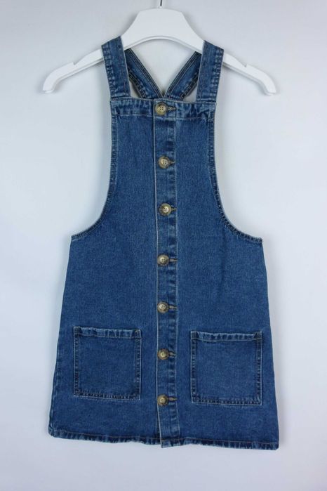 Denim spódnica jeans rozpinana na szelkach 4 / 32
