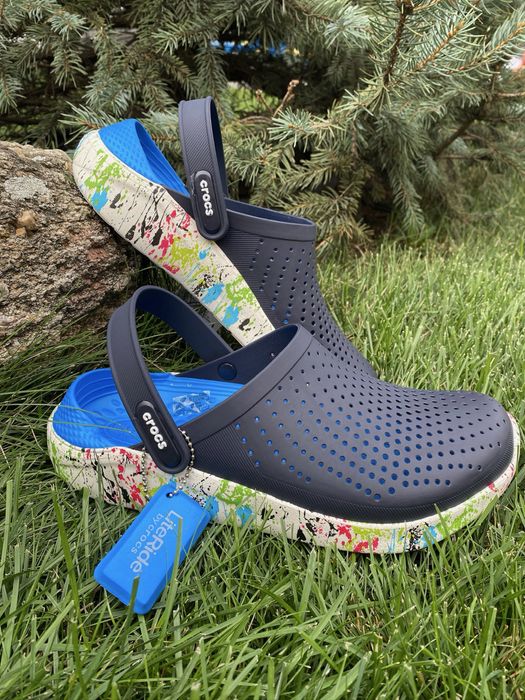 Кольорові крокси crocs literide клякс кроксы цветная подошва