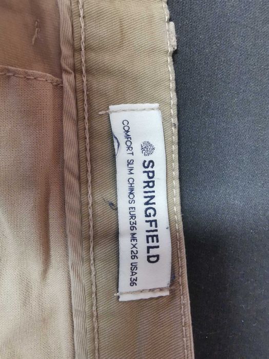 Calças de homem beje tecido leve e fresco marca SPRINGFIELD n°36