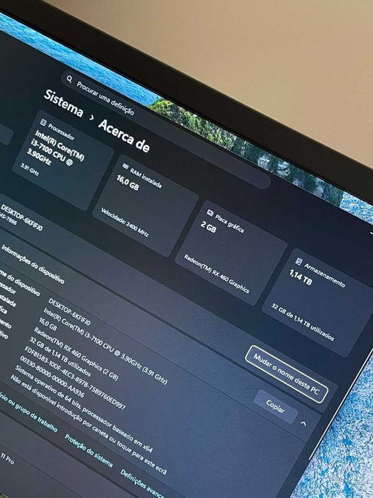 Computador PC Gamer RGB - i3 7100 + RX 460 + 16GB RAM DDR4