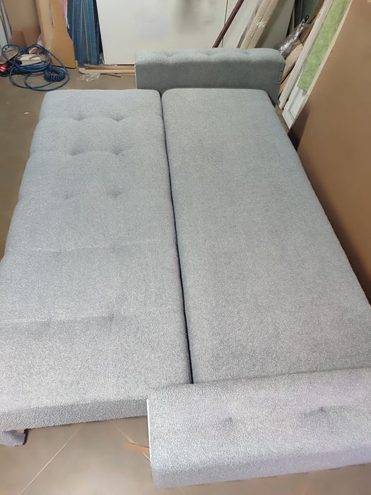 Диван євро книжка на  пружинному блоці і ламелях Розкриття на механізм