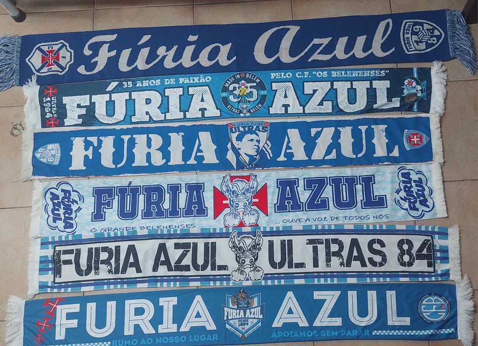 6  Bufandas ,scarpi, encharps da Furia azul Belenenses