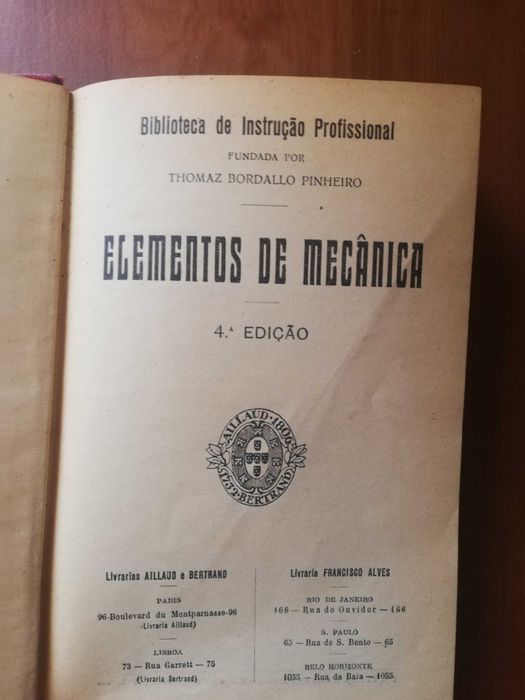 Elementos de Mecânica - Biblioteca de Instrução Professional