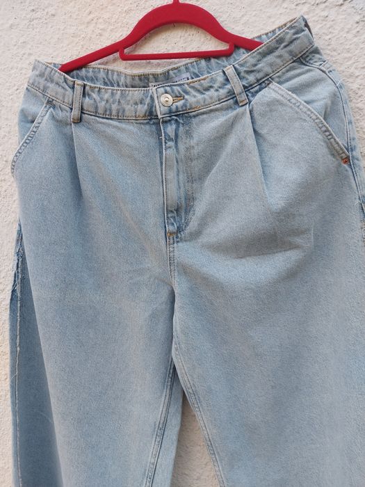 Jasne szerokie spodnie Zara 38/M