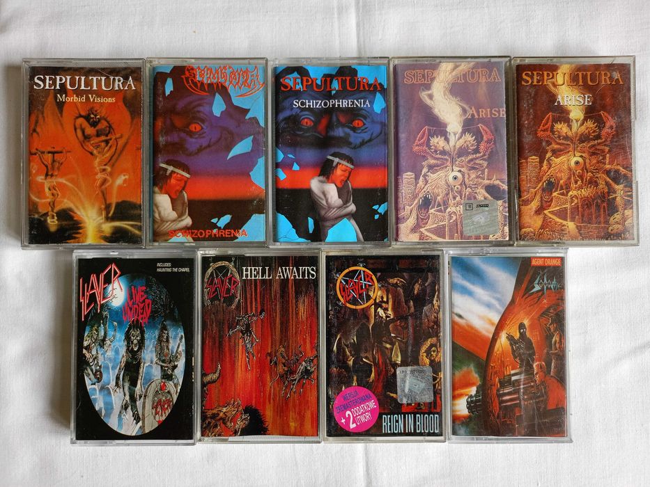 Sepultura, Slayer, Sodom kasety magnetofonowe zamienię