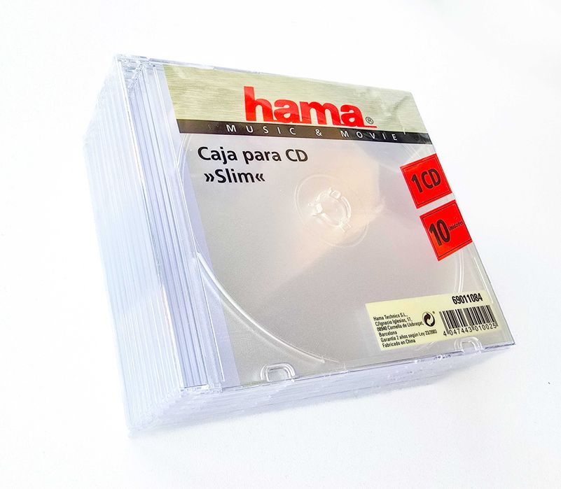 Caixas finas (slim) para CD/DVD transparentes **NOVA**