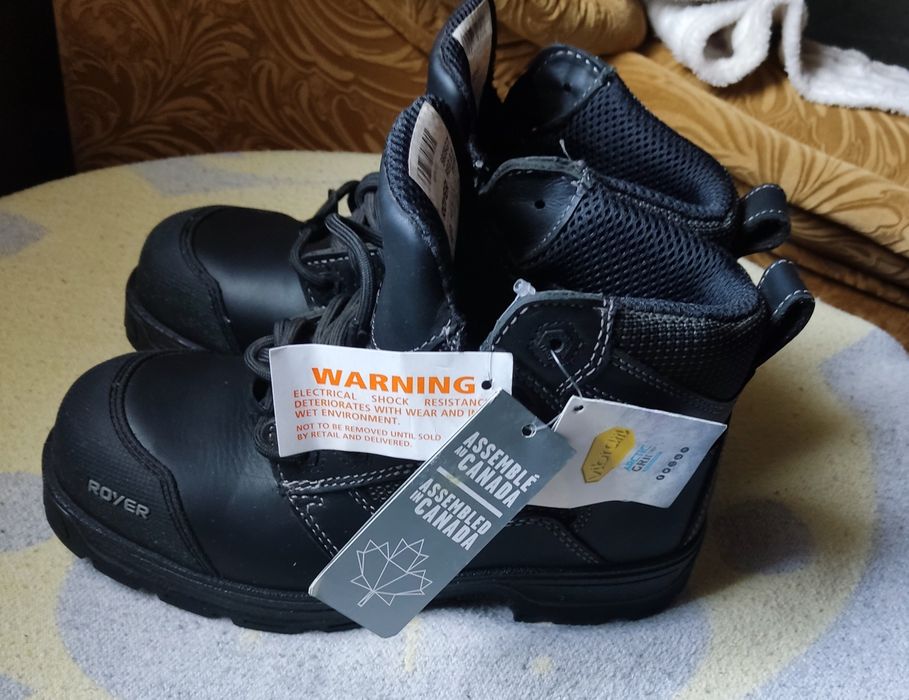 Нові робочі черевики ROYER (Канада) Vibram, шкіра, 24,5–25 см