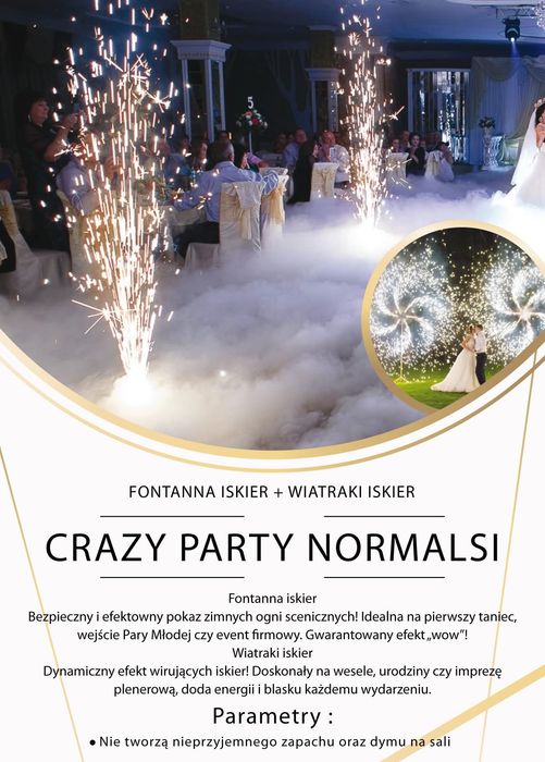 Serce LED / ciężki dym/ wystrzały dymne/ wiatraki iskier /fontanna isk