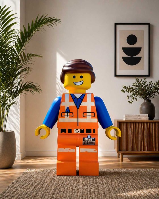 LEGO Gigante XXL EMMET - The LEGO Movie - 1,35mt | Peça Rara – OPORTUNIDADE