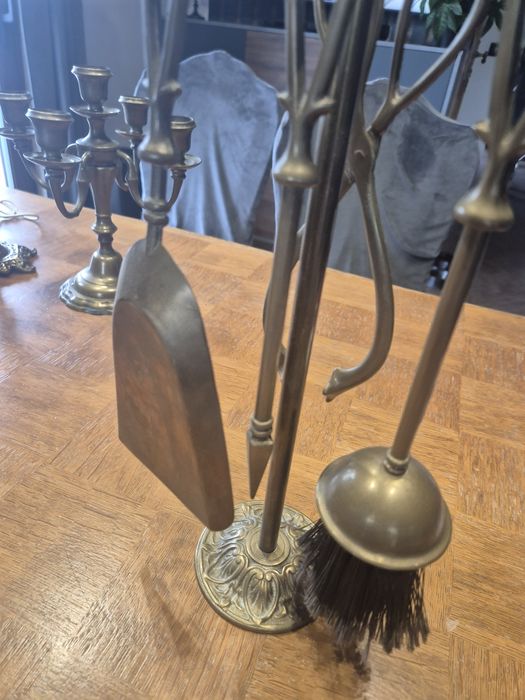 Zestaw do czyszczenia kominka  mosiężny