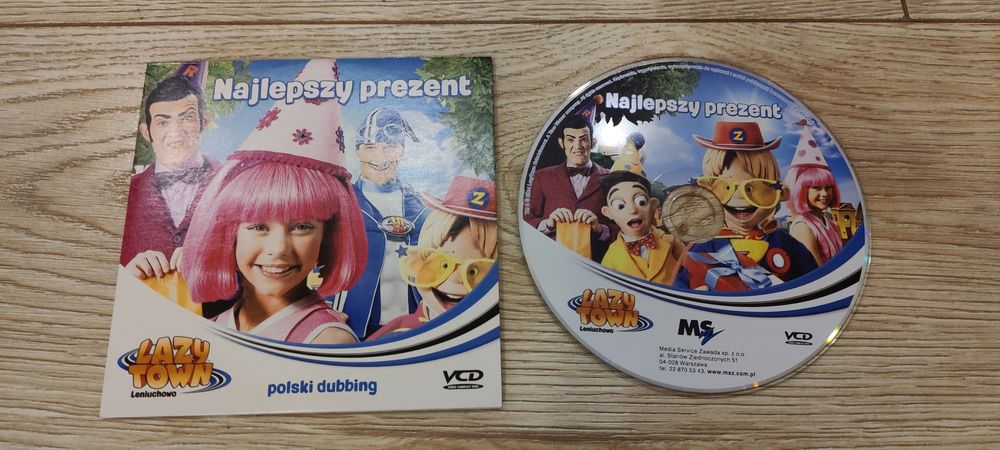 4 szt. Plyty VCD CD DVD Lazy Town Rodzina Pytalskich Geronimo Stilton