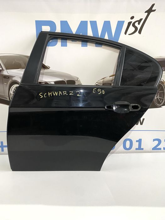 BMW E90 E91 Задня Ліва Дверь Седан 668 Schwarz 2 Чорні Двері Е90