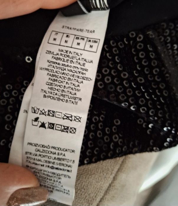 Calzedonia czarne legginsy lycra cekiny M