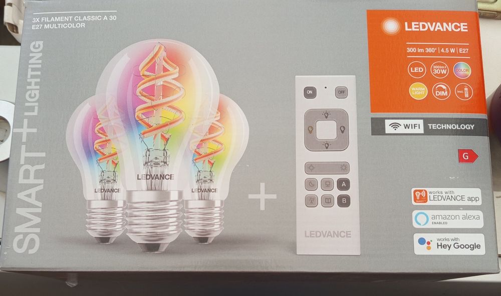 Ledvane komplet 3 żarówek Smart Home wraz z pilotem