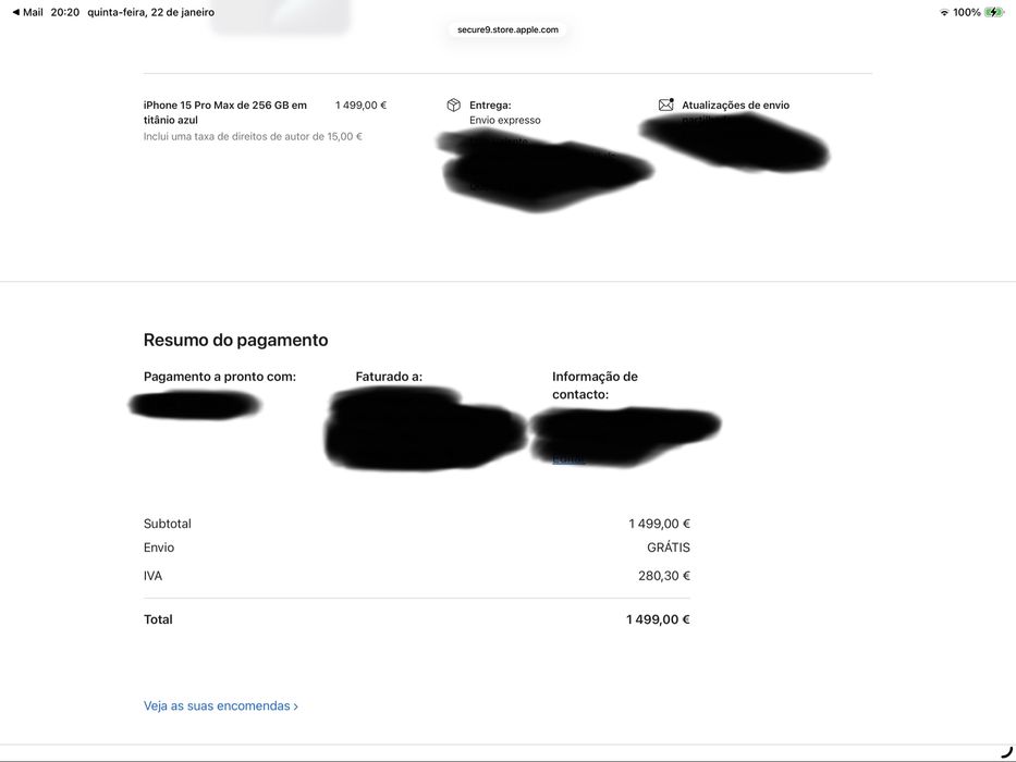 Apple Iphone 15 Pro Max 256 gb - EXCELENTE ESTADO