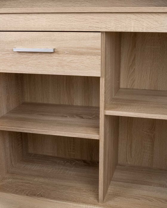 Komoda z szafkami do salonu, sypialni z półką dąb sonoma