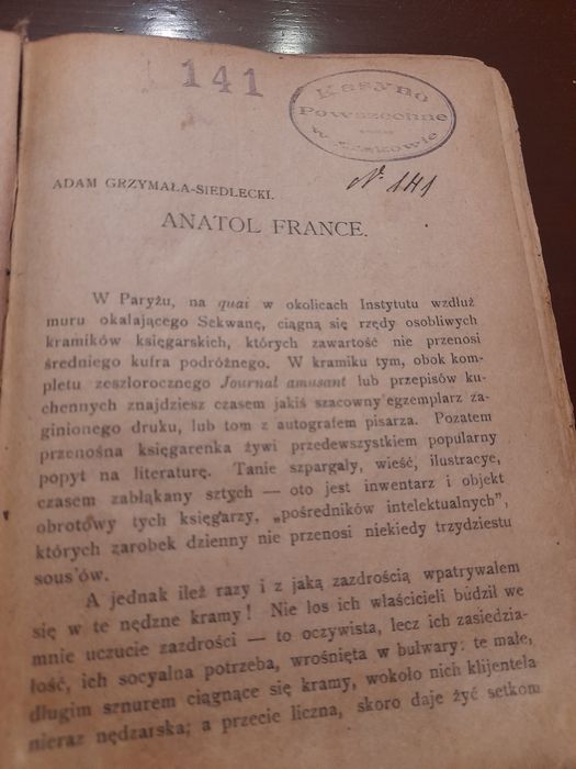 Anatol France Czerwona Lilja wyd 1921 rok