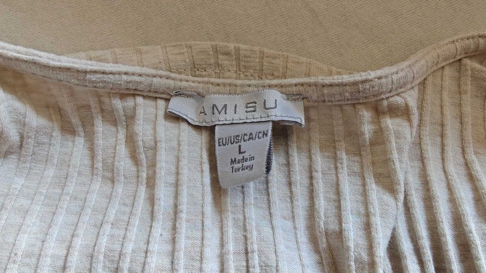 Bluzka damska r. L New Yorker Amisu dekolt kopertowy rękawy 3/4