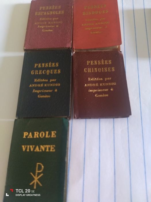 Mini livros. Pensees. Editees par André Kundig
